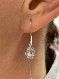 *Серьги Петли Горный Хрусталь арт. 02-1697/00ГХ-00-936 вес 2,16 г - фото 280158