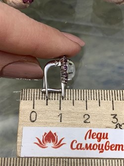 *Серьги Микс Адуляр Родолит арт. 02-2387/0ЛНК-00-586 вес 3,52 г - фото 280422