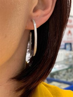 *Серьги Конго Фианит арт. 02-2288/00КЦ-00-100 вес 6,97 г - фото 280514