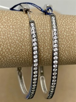 *Серьги Конго Белый Фианит арт. 02-2288/00КЦ-07-177 вес 7,18 г - фото 280519 *Серьги Конго Белый Фианит арт. 02-2288/00КЦ-07-177 вес 7,18 г - фото 280519