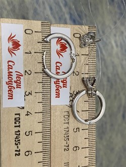 *Серьги Конго Трансформеры Белый Фианит арт. 02-2534/00СВ-00-640 вес 5,23 г - фото 280531 *Серьги Конго Трансформеры Белый Фианит арт. 02-2534/00СВ-00-640 вес 5,23 г - фото 280531