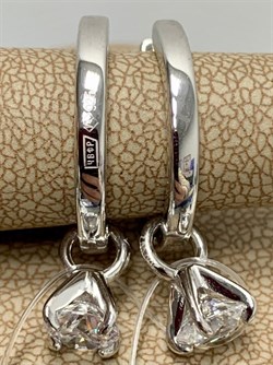 *Серьги Конго Трансформеры Белый Фианит арт. 02-2534/00СВ-00-640 вес 5,23 г - фото 280536 *Серьги Конго Трансформеры Белый Фианит арт. 02-2534/00СВ-00-640 вес 5,23 г - фото 280536