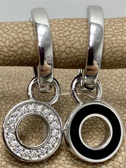 *Серьги Конго Трансформеры Эмаль Белый Фианит арт. 02-2682/0ЭМ3-00-007 вес 6,5 г - фото 280571 *Серьги Конго Трансформеры Эмаль Белый Фианит арт. 02-2682/0ЭМ3-00-007 вес 6,5 г - фото 280571