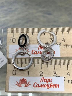 *Серьги Конго Трансформеры Эмаль Белый Фианит арт. 02-2682/0ЭМ3-00-007 вес 6,5 г - фото 280575 *Серьги Конго Трансформеры Эмаль Белый Фианит арт. 02-2682/0ЭМ3-00-007 вес 6,5 г - фото 280575