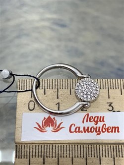 *Кольцо р.18,5 Эмаль Фианит арт. 01-1674/0ЭМ3-00-060 вес 3,29 г - фото 280621