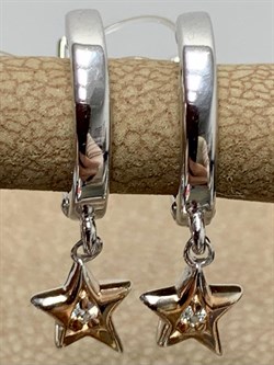 *Серьги Конго Белый Фианит арт. 02-2590/00СВ-16-145 вес 2,22 г - фото 280662 *Серьги Конго Белый Фианит арт. 02-2590/00СВ-16-145 вес 2,22 г - фото 280662