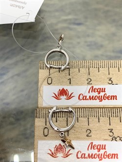 *Серьги Конго Белый Фианит арт. 02-2590/00СВ-16-145 вес 2,22 г - фото 280668 *Серьги Конго Белый Фианит арт. 02-2590/00СВ-16-145 вес 2,22 г - фото 280668