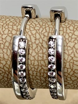 *Серьги Конго Белый Фианит арт. 02-2284/00КЦ-07-851 вес 4,55 г - фото 280672 *Серьги Конго Белый Фианит арт. 02-2284/00КЦ-07-851 вес 4,55 г - фото 280672