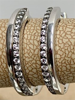 *Серьги Конго Белый Фианит арт. 02-2284/00КЦ-07-851 вес 4,55 г - фото 280673 *Серьги Конго Белый Фианит арт. 02-2284/00КЦ-07-851 вес 4,55 г - фото 280673