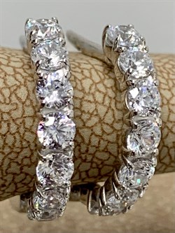 *Серьги Конго Белый Фианит арт. 02-2142/00КЦ-00-876 вес 3,72 г - фото 280682