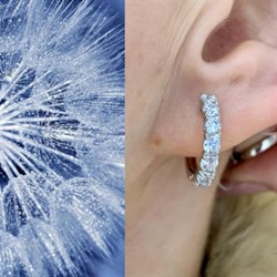 *Серьги Конго Белый Фианит арт. 02-2142/00КЦ-00-876 вес 3,72 г - фото 280690