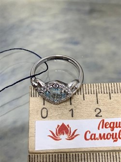 *Кольцо р.17 Голубой Топаз арт. 01-1652/00ТБ-00-503 Вес 2,77 г - фото 280733