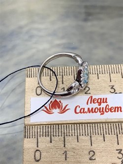 *Кольцо р.17 Голубой Топаз арт. 01-1652/00ТБ-00-503 Вес 2,77 г - фото 280734