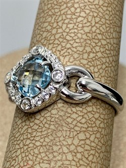 *Кольцо р.17 Голубой Топаз арт. 01-1652/00ТБ-00-503 Вес 2,77 г - фото 280735