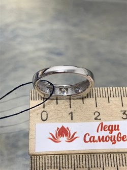 *Кольцо р.17,5 Белый Фианит арт. 01-2010/00КЦ-00-957 вес 3,6 г - фото 280799