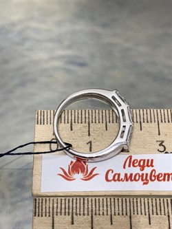*Кольцо р.17,5 Белый Фианит арт. 01-2010/00КЦ-00-957 вес 3,6 г - фото 280801