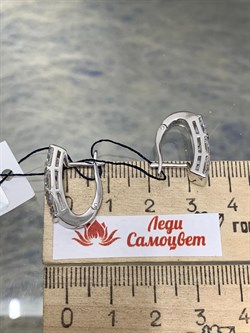 *Серьги Белый Фианит арт. 02-2010/00КЦ-00-867 вес 5,85 г - фото 280817