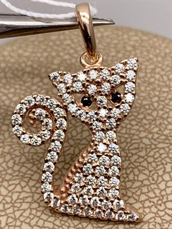 *Подвеска Кошка Белый Фианит арт. 442167-983 вес 2,17 г - фото 280948 *Подвеска Кошка Белый Фианит арт. 442167-983 вес 2,17 г - фото 280948