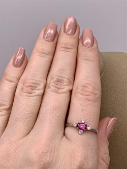 *Кольцо р.18,5 Розовый Топаз арт. к-285493р-21-234 вес 1,46 г - фото 280986