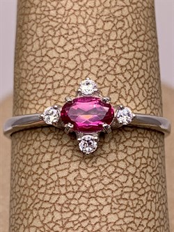 *Кольцо р.18,5 Розовый Топаз арт. к-285493р-21-234 вес 1,46 г - фото 280989