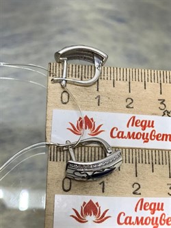 *Серьги Жук Скоробей Микс Белый Фианит Эмаль арт. 911021005-306-4,02 вес 4,02 г - фото 281072 *Серьги Жук Скоробей Микс Белый Фианит Эмаль арт. 911021005-306-4,02 вес 4,02 г - фото 281072