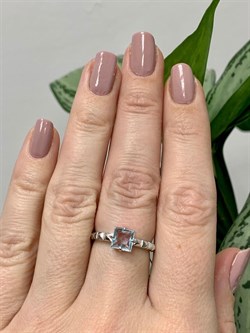 *Кольцо р.17 Голубой Топаз арт. 01-2093/00ТБ-00-055 Вес 2,54 г - фото 281170