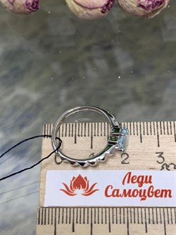 *Кольцо р.17 Голубой Топаз арт. 01-2093/00ТБ-00-055 Вес 2,54 г - фото 281173