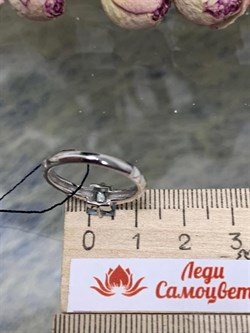 *Кольцо р.17 Голубой Топаз арт. 01-2093/00ТБ-00-055 Вес 2,54 г - фото 281175