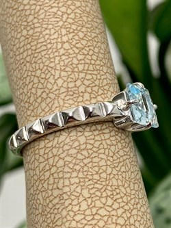 *Кольцо р.17 Голубой Топаз арт. 01-2093/00ТБ-00-055 Вес 2,54 г - фото 281177