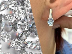 *Серьги Голубой Топаз арт. 02-1831/00ТБ-00-491 Вес 2,96 г - фото 281221