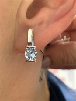 *Серьги Голубой Топаз арт. 02-1831/00ТБ-00-491 Вес 2,96 г - фото 281228