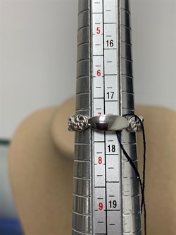 *Кольцо р.17,5 Зеленый Агат арт. 01-2083/00АГ-00-618 вес 4,71 г - фото 281247