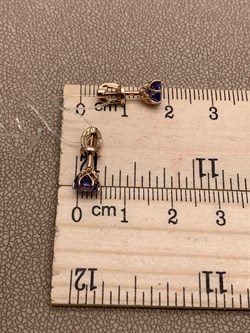 *Пусеты Танзанит цв Красное арт. 2-102-019-31-220 вес 1,53 г - фото 281315 *Пусеты Танзанит цв Красное арт. 2-102-019-31-220 вес 1,53 г - фото 281315