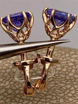 *Пусеты Танзанит цв Красное арт. 2-102-019-31-220 вес 1,53 г - фото 281317 *Пусеты Танзанит цв Красное арт. 2-102-019-31-220 вес 1,53 г - фото 281317