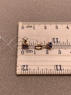 *Серьги Танзанит цв Красное арт. 2-102-019-31-923 вес 1,51 г - фото 281330