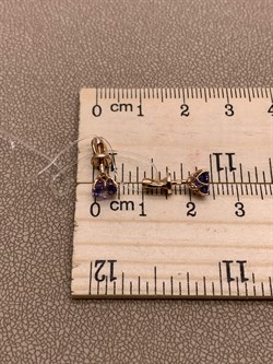 *Серьги Танзанит цв Красное арт. 2-102-019-31-923 вес 1,51 г - фото 281331