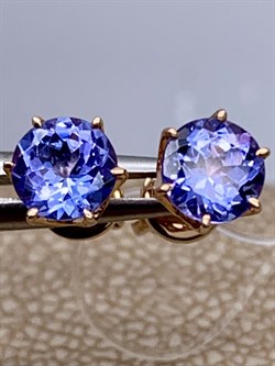 *Серьги Танзанит цв Красное арт. 2-102-019-31-923 вес 1,51 г - фото 281332