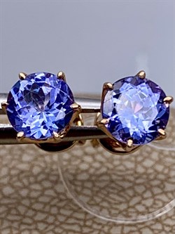 *Серьги Танзанит цв Красное арт. 2-102-019-31-923 вес 1,51 г - фото 281333