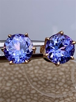 *Серьги Танзанит цв Красное арт. 2-102-019-31-923 вес 1,51 г - фото 281334