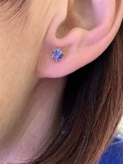 *Серьги Танзанит цв Красное арт. 2-102-019-31-923 вес 1,51 г - фото 281337