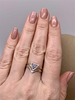 *Кольцо р.17,5 Танзанит цв Красное, Белое арт 1-408350-00-31-300 вес 1,93 г - фото 281351