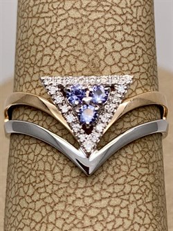 *Кольцо р.17,5 Танзанит цв Красное, Белое арт 1-408350-00-31-300 вес 1,93 г - фото 281353