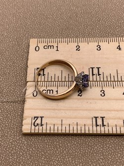 *Кольцо р.17,5 Танзанит цв Красное, Белое арт 1-408174-00-31-677 вес 2,11 г - фото 281380