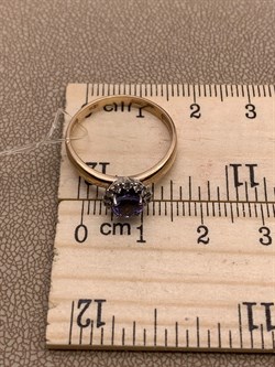 *Кольцо р.17,5 Танзанит цв Красное, Белое арт 1-408174-00-31-677 вес 2,11 г - фото 281381