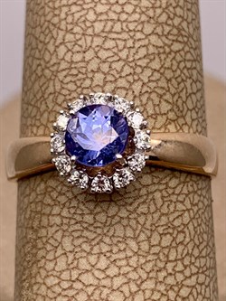 *Кольцо р.17,5 Танзанит цв Красное, Белое арт 1-408174-00-31-677 вес 2,11 г - фото 281384