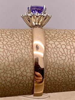 *Кольцо р.17,5 Танзанит цв Красное, Белое арт 1-408174-00-31-677 вес 2,11 г - фото 281385