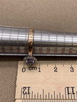 *Кольцо р.17,5 Танзанит цв Красное, Белое арт 1-408174-00-31-677 вес 2,11 г - фото 281390