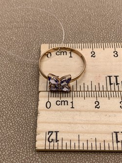 *Кольцо р.19 Танзанит цв Красное арт 1-108425-00-31-174 вес 1,72 г - фото 281393