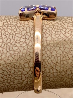 *Кольцо р.19 Танзанит цв Красное арт 1-108425-00-31-174 вес 1,72 г - фото 281398