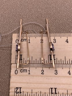 *Серьги Петли Танзанит цв Красное арт 2-108455-00-31-093 вес 3,66 г - фото 281408